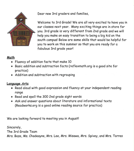 roynon-elementary-school-incoming-3rd-grade-info-supplies